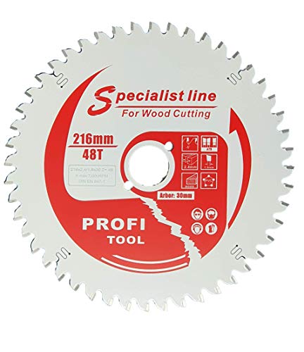 profi-tool-germany HM-Sägeblatt 216 x 2,4 x 30 Z= 48 WZ negativ mit Antihaft Beschichtung von Profi-Tool Germany