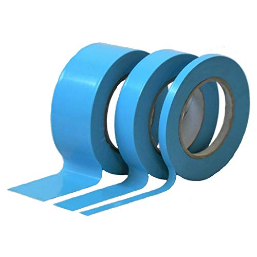 Felgenband blau Klebeband No Notubes Blue Strapping Tape 66m Verschiedene Breiten von 9mm - 50mm (25 mm) von Profiklebeband