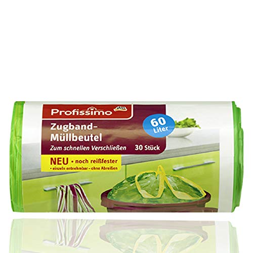 Profissimo Zugband-Müllbeutel 60 L 30 Beutel von Profissimo