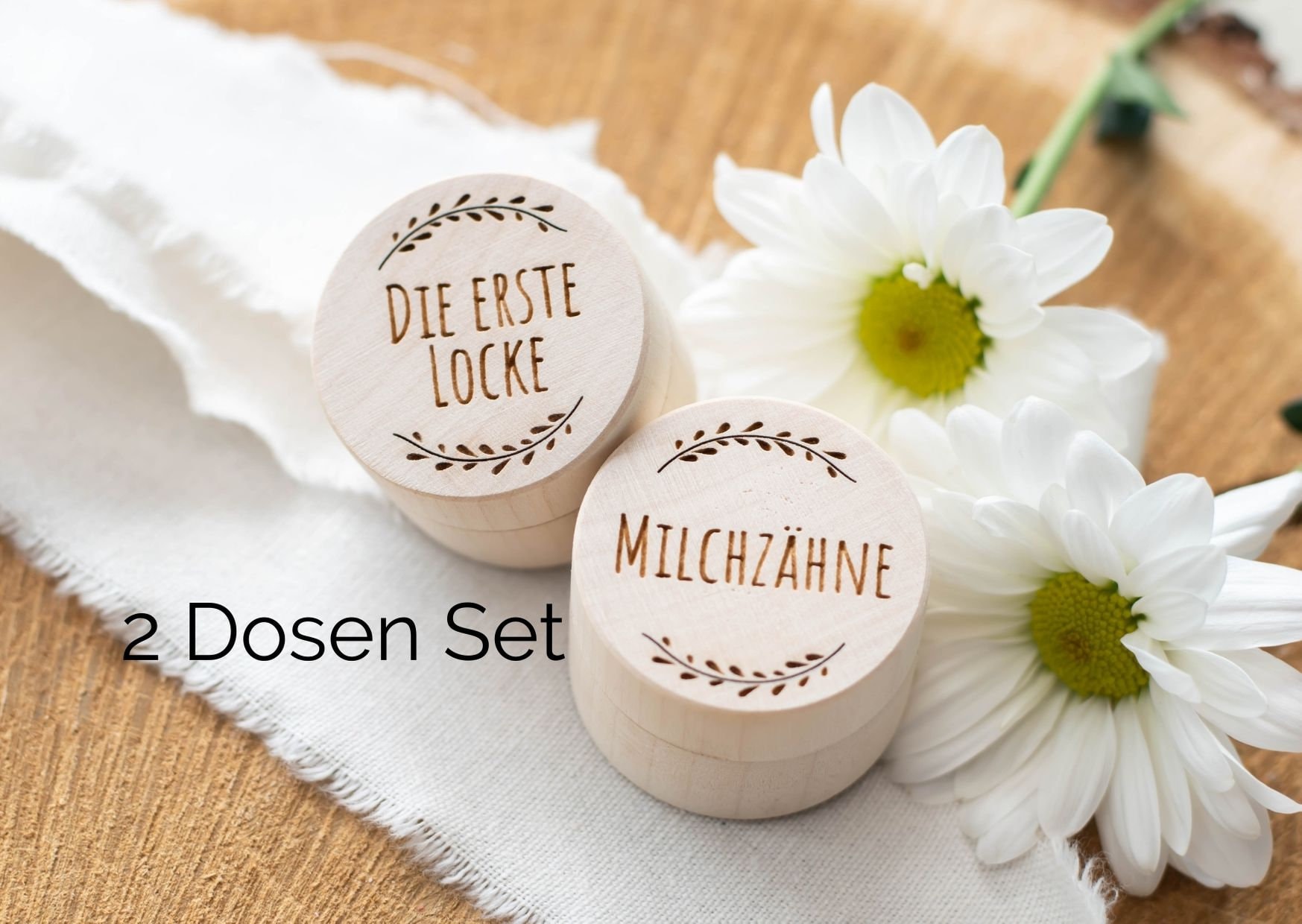 Set 2x Dosen Milchzahne Und Erste Locke , Zahdose, Zahndose Holz, Milchzahndose, Zähnchen von ProjectBowShop