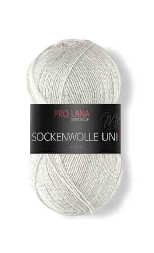 PRO LANA Sockenwolle Uni 4-Fach 403 - Silber von PRO LANA