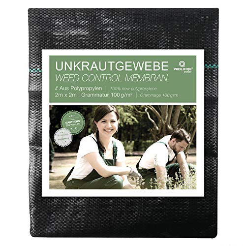 Prolifiqs Sandkastenvlies 100g/m² I Schutzvlies & Unkrautvlies für Kinder-Sandkasten I Extrem Wasserdurchlsässig & Reißfestes Gartenvlies I Für Sand, Rindenmulch, Kies & Pflastersteine (2 m x 2 m) von Prolifiqs