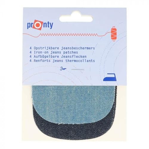 Pronty 527.610.999 Patches, Stoff, Blue, One Size, 4 von Pronty