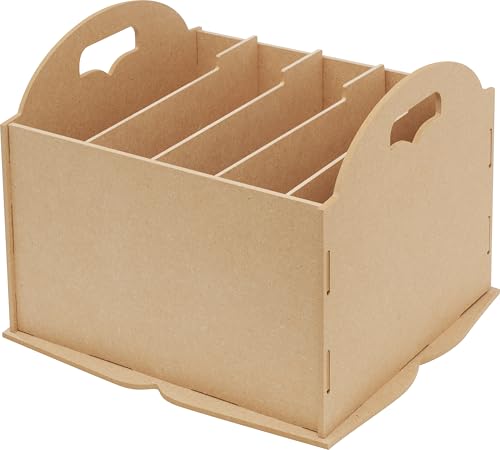 Pronty Karteikasten MDF Storage 28x26x20,5cm zum Basteln Lernbox Rezepte Karteikarten von Pronty