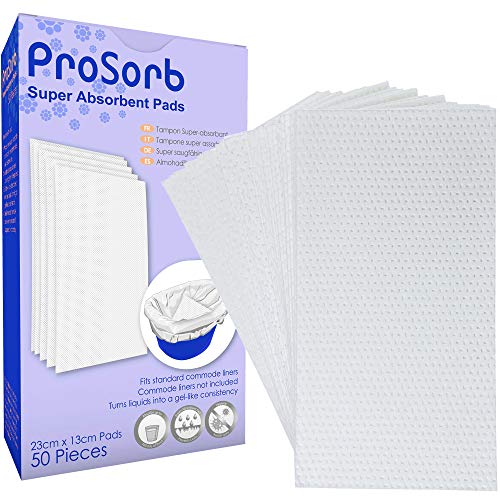 Prosorb Super saugfähige Einlagen für Toilettenstuhl, 50 Stück von Prosorb