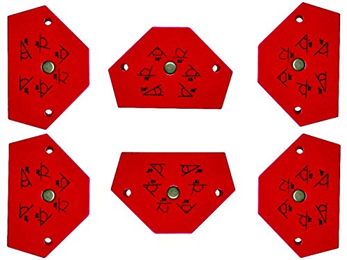 Proteco-Werkzeug® Set 6 St. Schweißmagnet Schweissmagnet Montagewinkel Schweißwinkel Magnetwinkel bis 11 kg 95 x 64 mm von Proteco-Werkzeug