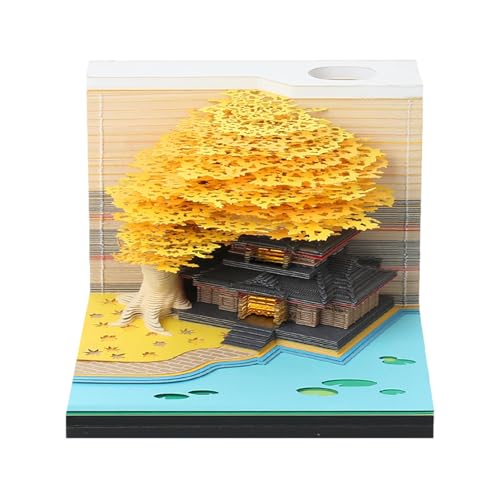 Schreibtisch Kalender 3D Memo Pad Papier Kunst Baum Kreative Table Time Piece Notizblock-Kalender - Wunderschöne Beleuchtung 3D Notizblock Papier Schnitzen Geschenk Desktop Home Dekoration von Proypiax