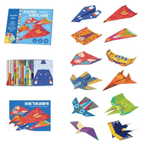 Pruojhw Kinderflugzeugspielzeug,Flugzeugpapierset, Papierspielzeug für Kinder Lustiges Papierbastelset, Einzigartiges Flugzeugspielzeug, innovatives Flugzeug-Bastelpapier für den Kindergarten zu Hause von Pruojhw