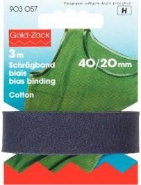 Prym Consumer Schrägband Baumwolle 40/20 mm, Farbe:Marine von Prym Consumer