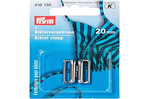 416130 - Bikiniverschluss Metall silberfarbig 20 mm von Prym