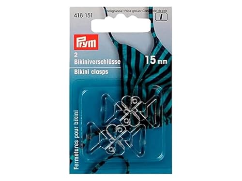 Bikiniverschluß Blume 2 Stück 15 mm klar Kunststoff Bikini Verschluß Prym 416151 von Prym