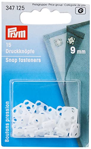 Druckknöpfe zum Annähen 9 mm weiß von Prym