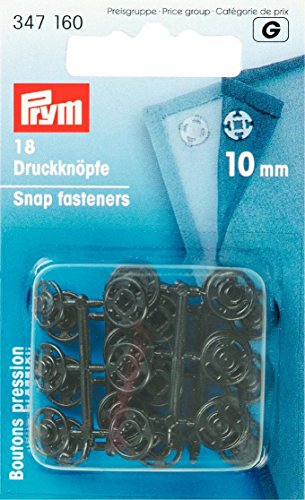 Prym Knöpfe schnappen, Plastic, Schwarz, 10 mm Durchmesser, 18 von Prym