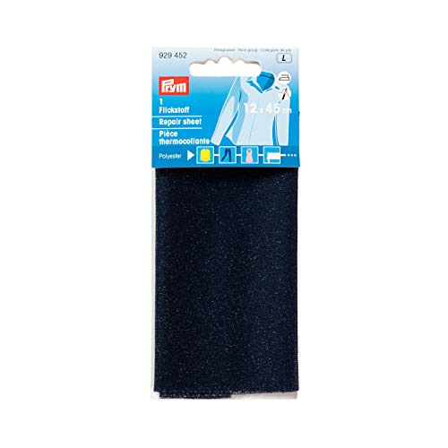 Flickstoff PES (zum Aufbügeln) 12 x 45 cm marine von Prym