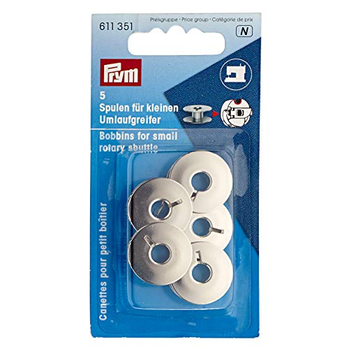 Prym 611351 Nähmaschinenspulen, Stahl, Kleiner Umlaufgreifer 21,2mm, Metall, Silber, 21,2 mm von Prym