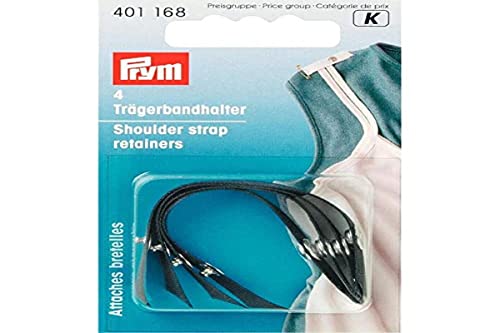 PRYM, 401168 Trägerbandhalter, 4 Stück, schwarz von Prym