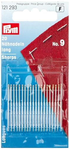 Prym Sewing Needles, Silber, No.9, 34 x 0,6 mm, 20 Stück von Prym