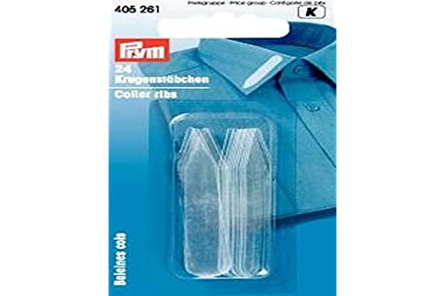 PRYM 405261 Kragenstäbchen transparent 10 x 55 mm, 24 Stück von Prym