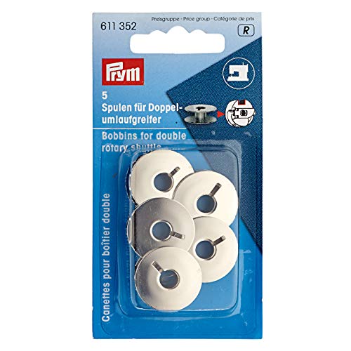 Prym 611352 Nähmaschinenspulen, Stahl, Doppelumlaufgreifer, 21,9mm, Silber, 21,9 mm von Prym