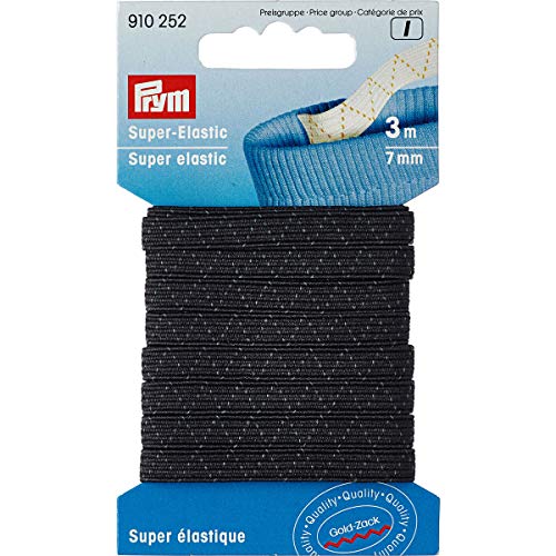 PRYM 910252 Super-Elastic Litze schwarz 7mm, 3m von Prym