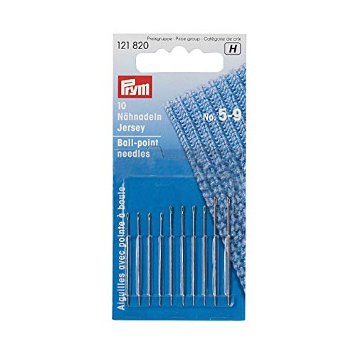 PRYM Jersey 5–9 ASS und Ball Point Hand Nähnadeln, 10 Stück, silver von Prym