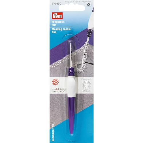 Prym fein Ergonomics Fangnadel, Stahl, pflaumenblau, One Size von Prym