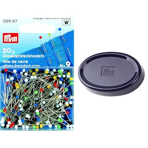 Prym 0,60 x 30 mm 20 g Nummer 9, Glass-Headed Pins & Nadelkissen, Kunststoff, blau 8x7x2 cm von Prym