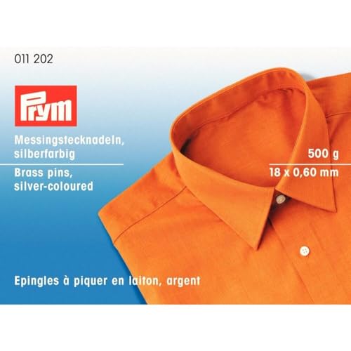 Prym 011202 Stecknadeln, 0,60 x 18mm, silberfarbig, 500g von Prym