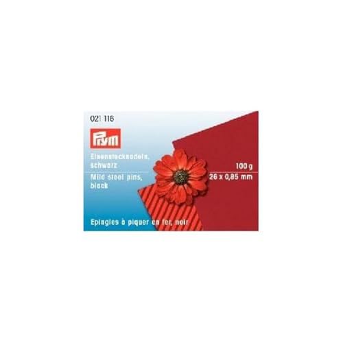 Prym 021116 Stecknadeln, 0,85 x 26mm, schwarz, Eisen, 26 x 0,85mm von Prym