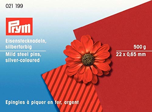 Prym 021199 Stecknadeln, 0,65 x 22mm, silberfarbig von Prym