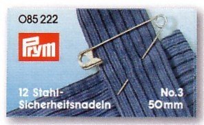 Prym 085224 Sicherheitsnadeln ST 27/38/50 mm silberfarbig, Silber von Prym