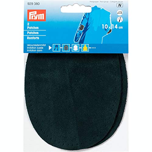 Prym 1 929380 Verstärkungen in Wildlederoptik, zum Aufbügeln, 10 x 14 cm, grün Prodotti per ufficio, Baumwolle Polyester, Verde, Unica von Prym