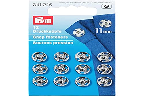 Prym Druckknöpfe, Metal, Silber, 11 mm Durchmesser, 12 von Prym