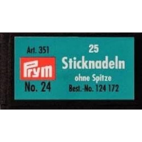 Prym 124172 Sticknadeln ohne Sp. ST 24 0,80 x 37 mm silberfarbig, silber von Prym