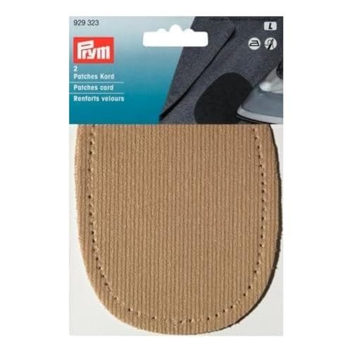 Prym Patches Kordel zum Aufbügeln/Aufnähen 14x10cm beige, Baumwolle, 14 x 10 cm, 2 Stück, 2 von Prym