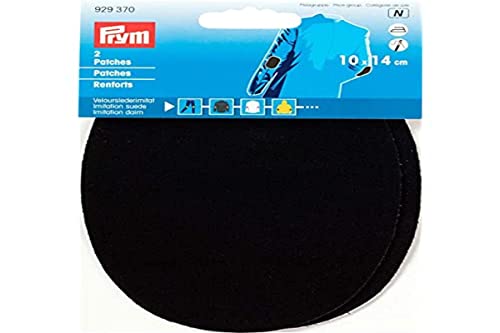 Prym Wildlederimitat zum Aufbügeln/Aufnähen 14x10cm schwarz, Wildleder Leder, 14 x 10 cm, 2 Stück, 2 von Prym