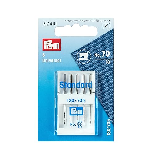 Prym 152410 Nähmaschinennadeln 130/705 Standard, 70, Metall, silberfarbig, No, No. 70 von Prym