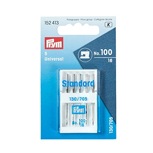 Prym 152413 Nähmaschinennadeln 130/705 Standard, 100, silberfarbig, No von Prym