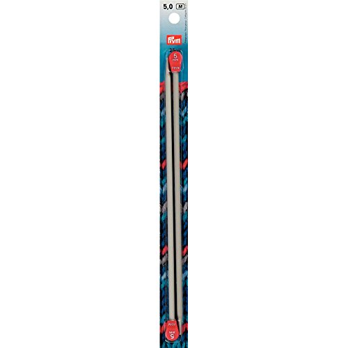 Prym 191430 Jackenstricknadeln ALU 25 cm 5,00 mm grau Jackenstricknadel, Aluminium, 5 mm von Prym