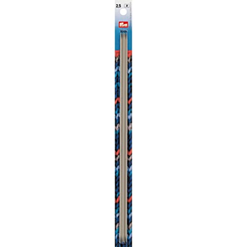 Prym 191556 Strumpfstricknadeln ALU 30 cm 2,50 mm grau Strumpfstricknadel, Aluminium, 2,5 mm von Prym