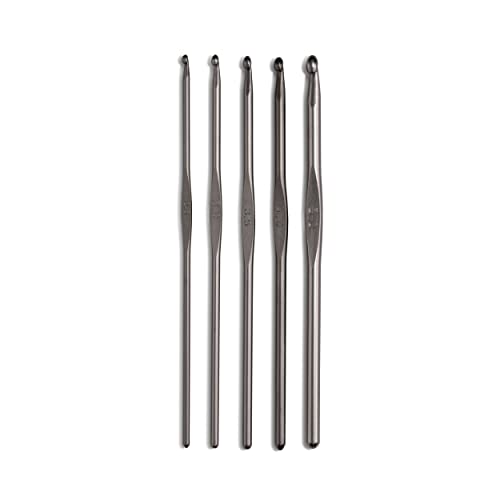 Prym 195991 Häkelnadel-Set, Aluminium, 2,50-5,00 mm, gunmetal von Prym