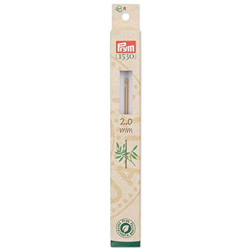 Prym 197600 Woll-Häkelnadeln BAMBUS 15 cm 2,00 mm, beige von Prym