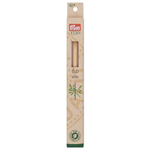 Prym 197615 Woll-Häkelnadel BAMBUS 15 cm 8,0 mm, natur von Prym