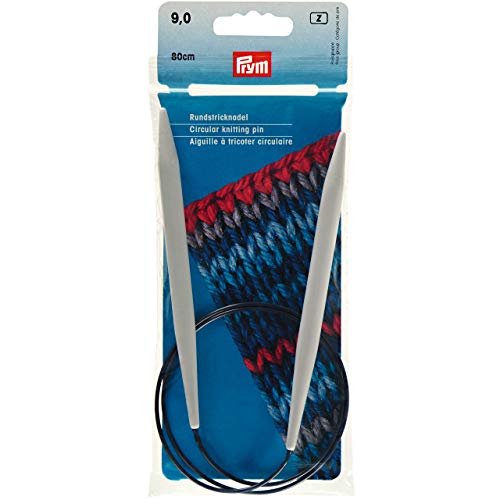 Prym 211180 Rundstricknadeln KST 80 cm 9,00 mm grau von Prym