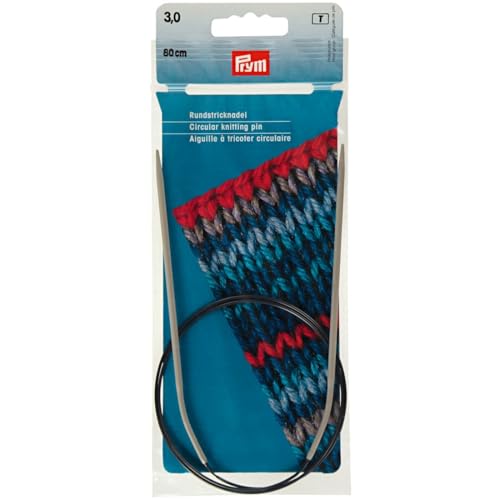 Prym 211234 Rundstricknadeln ALU 80 cm 3,00 mm grau von Prym