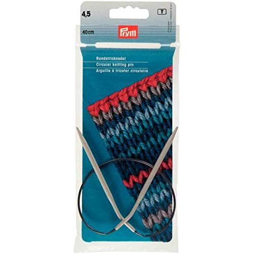 Prym 211275 Rundstricknadeln ALU 40 cm 4,50 mm grau von Prym