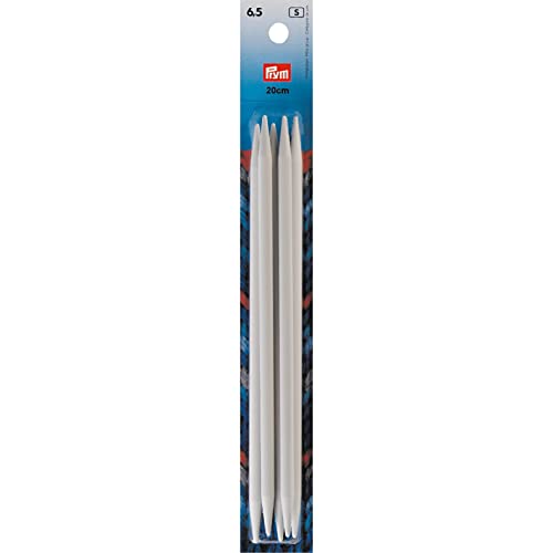 Prym 218646 Strumpfstricknadeln KST 20 cm 6,50 mm grau Strumpfstricknadel, Kunststoff, 6,5 mm von Prym