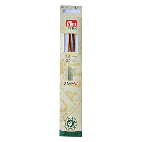 Prym 223161 Strumpfstricknadeln NATURAL farbig 20 cm 2,50 mm von Prym