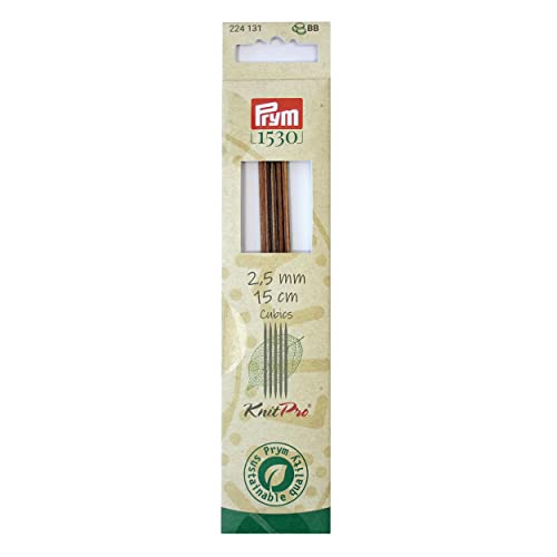 Prym 224121 Strumpfstricknadeln CUBICS NATURAL 15 cm 2,50 mm von Prym