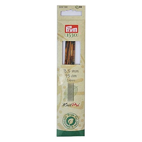 Prym 224133 Strumpfstricknadeln CUBICS NATURAL 15 cm 3,50 mm von Prym